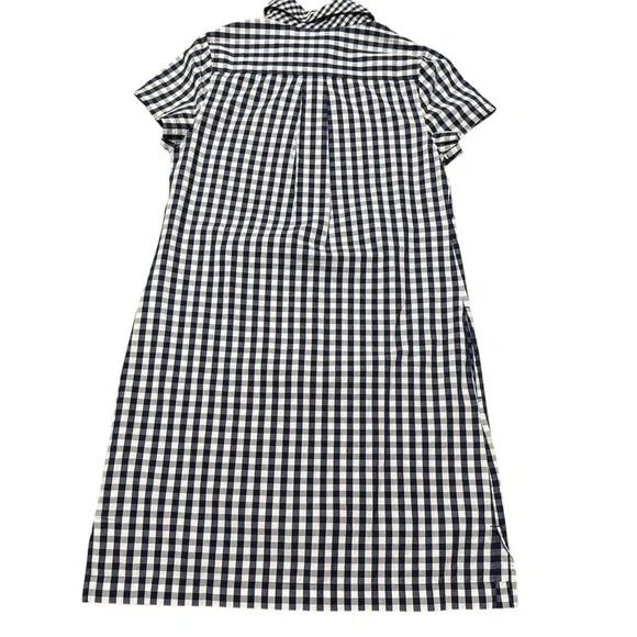 Vineyard Vines Navy White Gingham 100% Cotton Shirt Dress Size 0 New with Tags - Picture 3 of 8